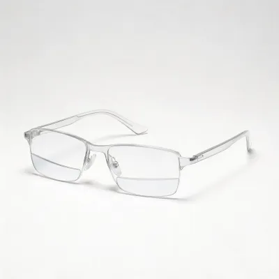 glasses with bifocal lenses